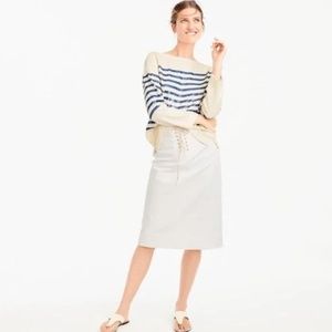 J Crew NWOT #G4471/Sailor Tie Skirt/Size 10